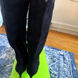 Sam Edelman Black Suede Heeled Boots